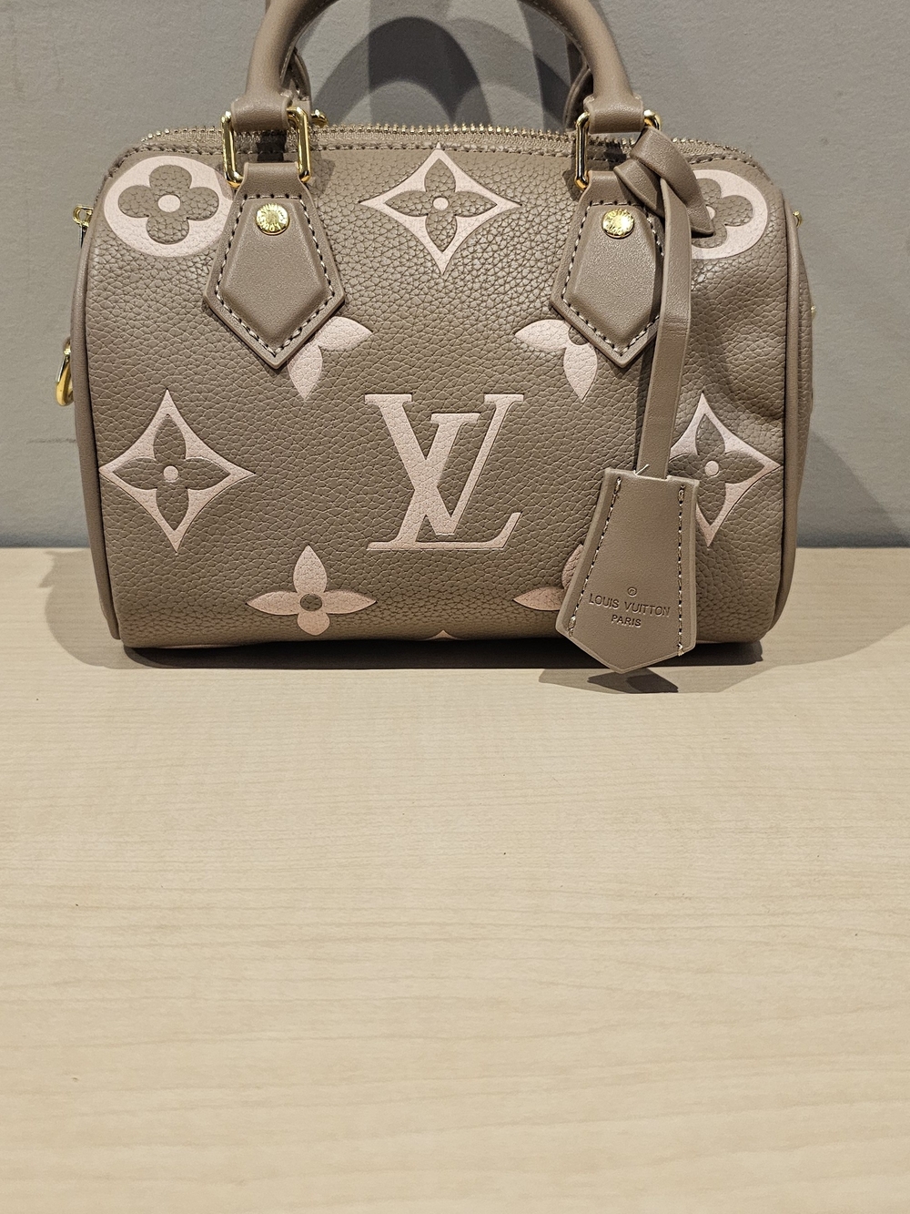 Louis Vuitton Taupe and Pale Pink Monogram Mini Speedy Bag
